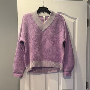 lululemon athletica Purple V-Neck Sweater